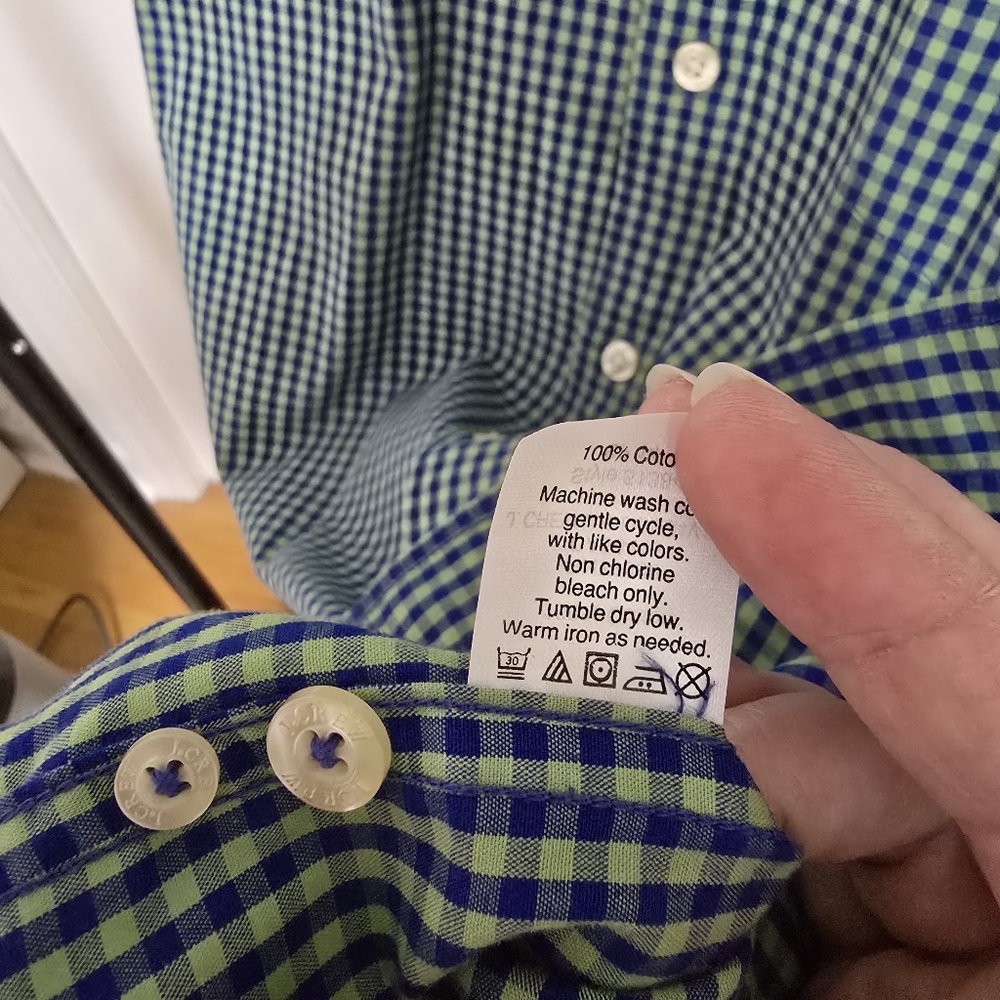 J Crew Tailored Checkered Button Down Shirt - Picture 3 of 4